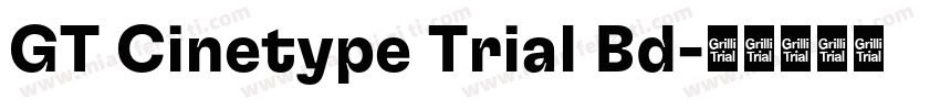 GT Cinetype Trial Bd字体转换